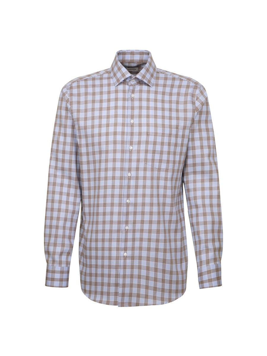 

Рубашка делового покроя Regular Fit SEIDENSTICKER Smart Essentials, коричневый