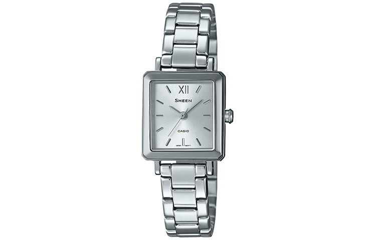 

CASIO Часы Women's SHEEN Silver Watch SHE-4538D-7A, Silver Dial