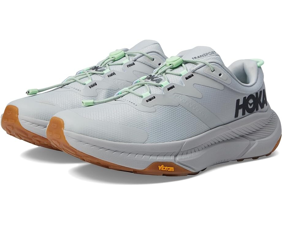 

Походная обувь Hoka Transport, цвет Harbor Mist/Lime Glow