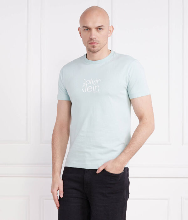 Футболка мужская Calvin Klein с фирменным принтом, зеленый — фото 3