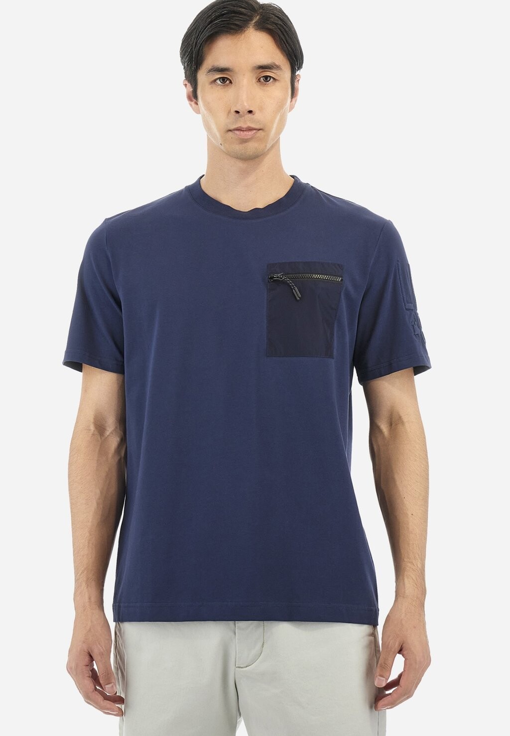 

Футболка с принтом SHORT SLEEVE La Martina, сине-серый