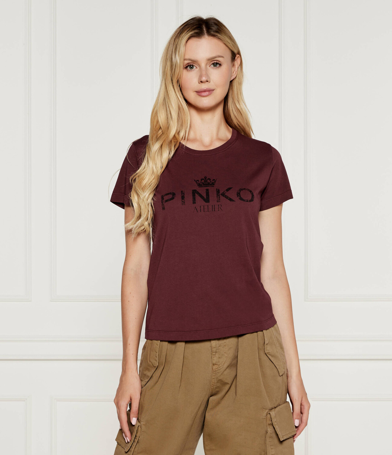 

Футболка Pinko BUSSOLOTTO Regular Fit, бордо