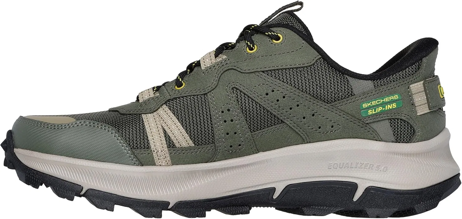 Мужские кроссовки Skechers Equalizer 5.0 Trail Harvester, Green Leather Mesh — фото 2