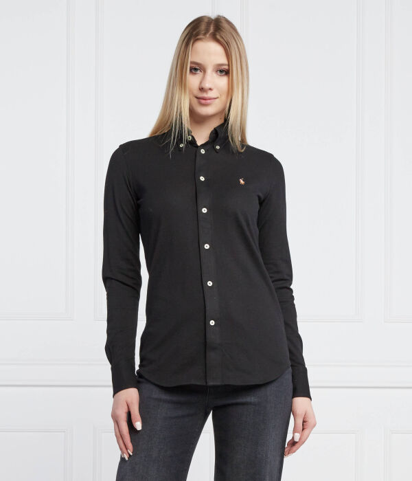 Рубашка Polo Ralph Lauren Heidi Slim Fit, черный — фото 3
