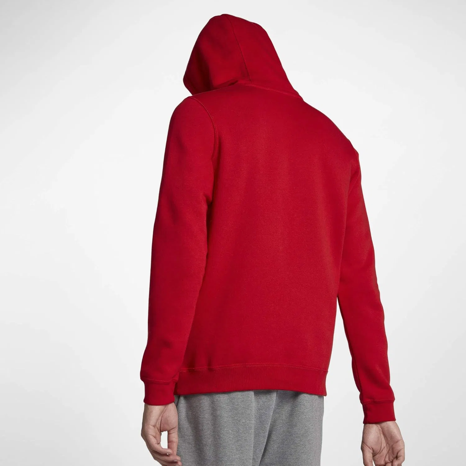 Худи мужское Nike Sportswear Club, University Red/University Red/White — фото 2