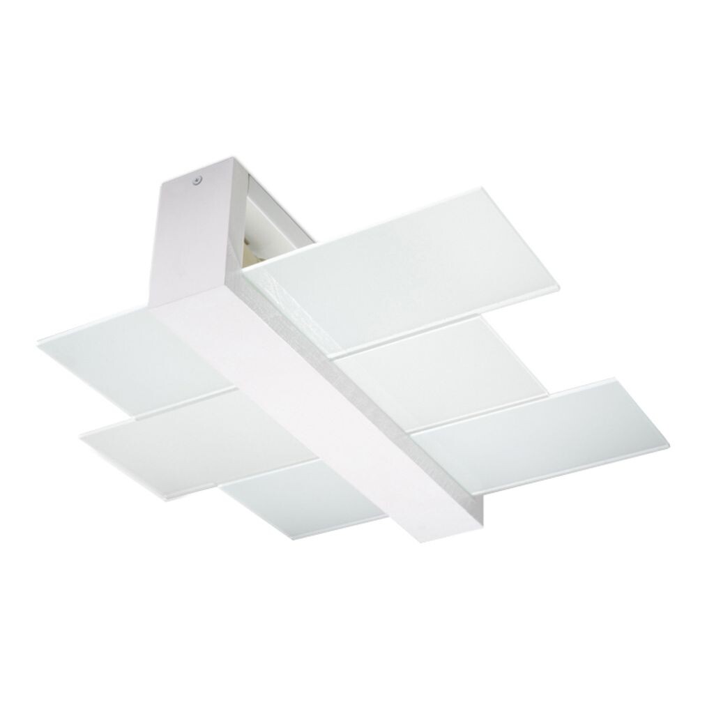 

Потолочный светильник FENIKS 2 белый 2xE27 60Вт дерево, стекло 12x43x43см Sollux Lighting