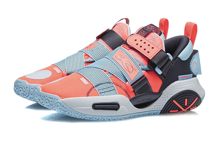 Баскетбольные кроссовки Citywide 9 V2 Youth Edition для детей GS Low-top Fluorescent Fat Tangerine/Sailor Blue Lining — фото 3