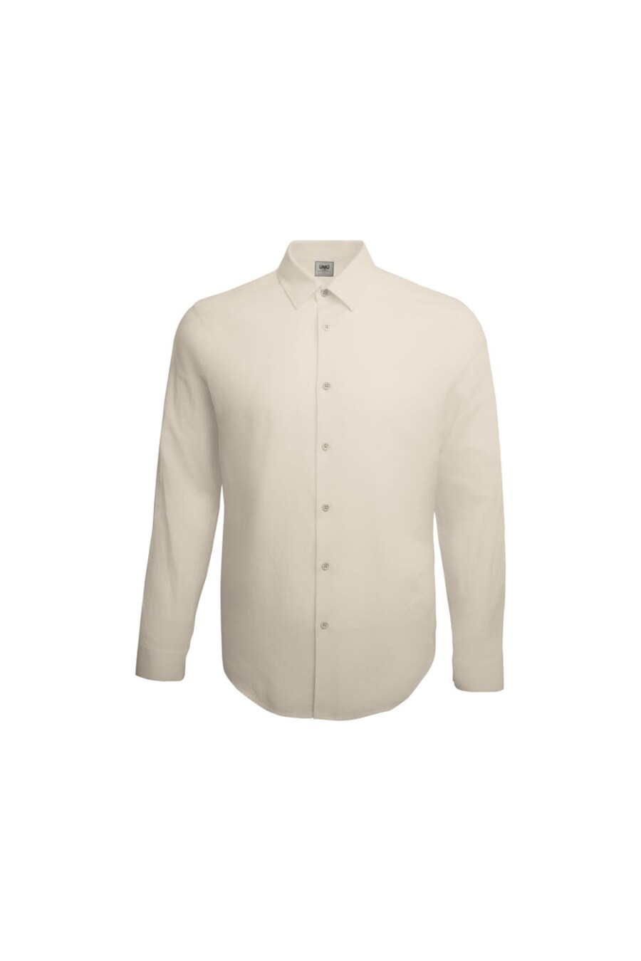

Рубашка на пуговицах классического кроя UNIQVIBE, песочный