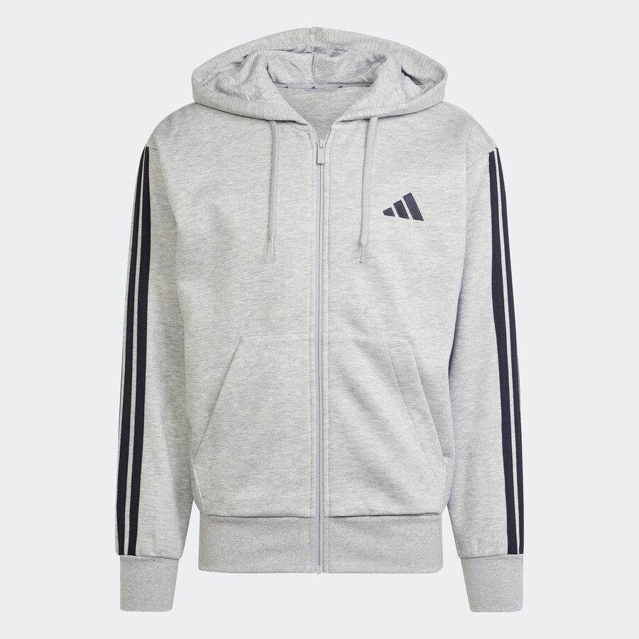 

Спортивная толстовка с капюшоном на молнии ADIDAS SPORTSWEAR, пятнистый серый