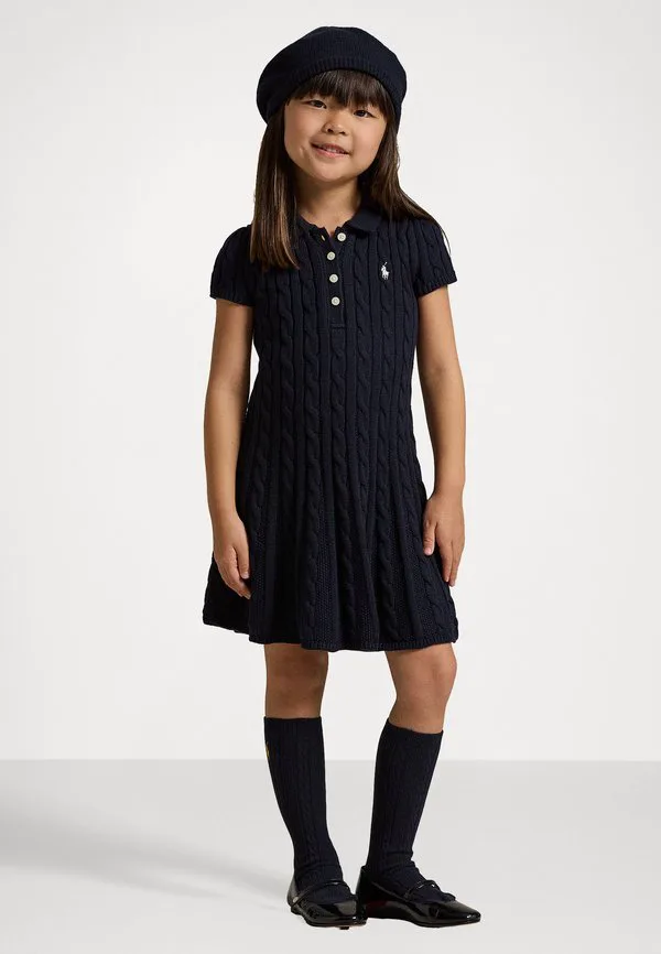 Платье-Поло из хлопка крупной вязки 714y платье-джемпер Polo Ralph Lauren, Navy