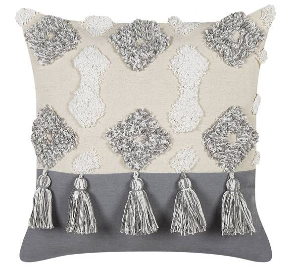 

Декоративная подушка Beliani ALOCASIA, 45x45x10 см цвет beige/grau/weiß