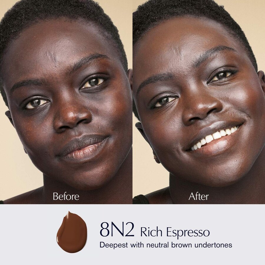 Увлажняющая тональная основа Futurist Hydra Rescue SPF 45 с витамином Е Estée Lauder, 1.2 fl oz/35 mL, 8N2 Rich Espresso — фото 2