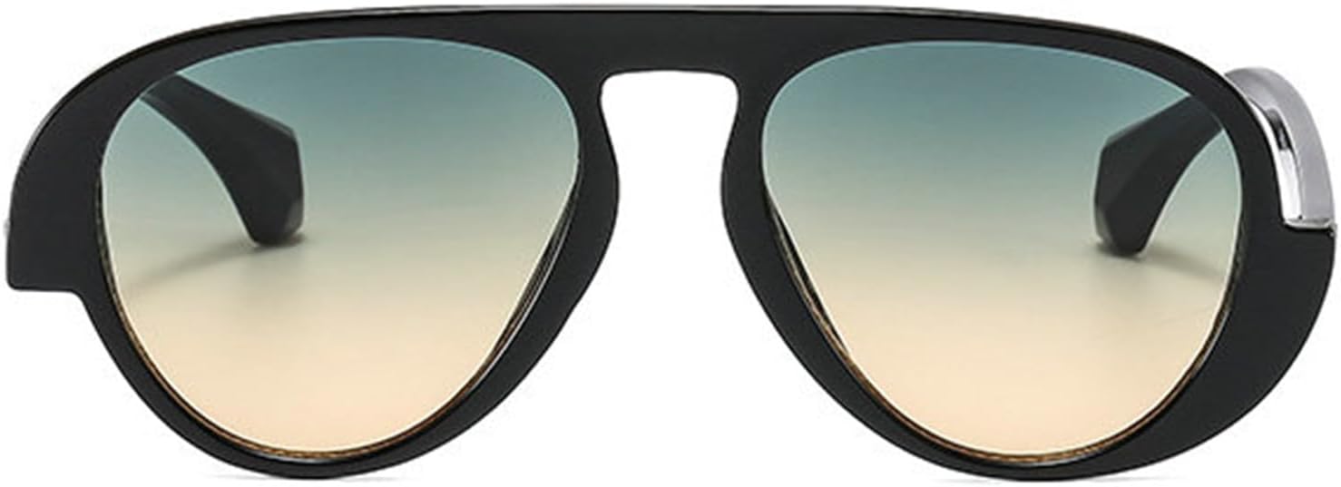 

Willochra Модные большие солнцезащитные очки-пилот для женщин и мужчин, круглые солнцезащитные очки, винтажные большие черные очки для мужчин, панк-солнцезащитные очки, C6