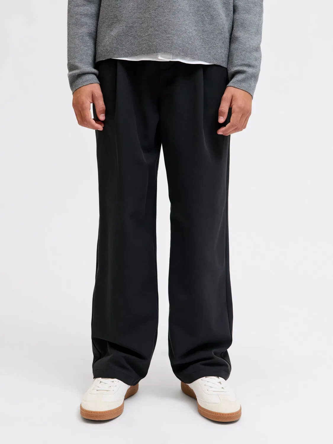 Чино-брюки, высокая талия, JACK & JONES Junior, черный — фото 3