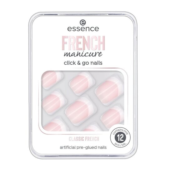 

Французский маникюр Essence click & gonails искусственные ногти 01 классический френч 12 шт.