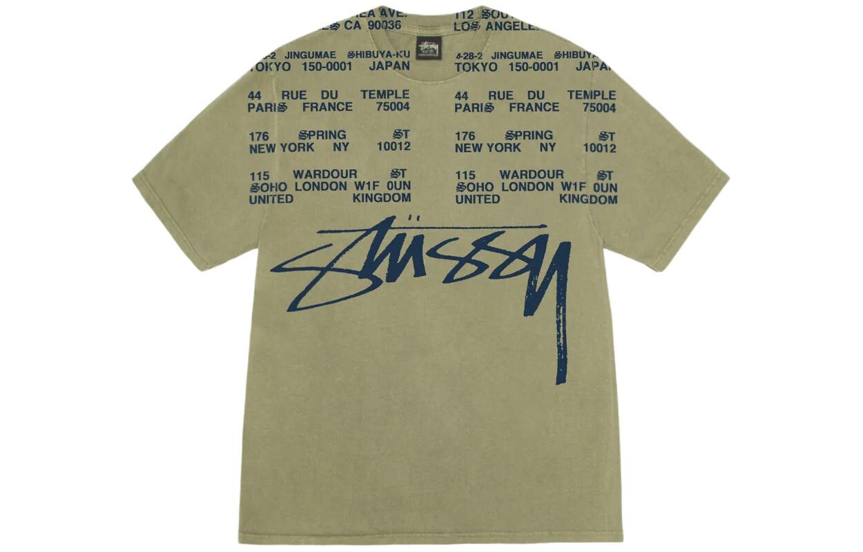

Футболка унисекс Stussy, оливковый