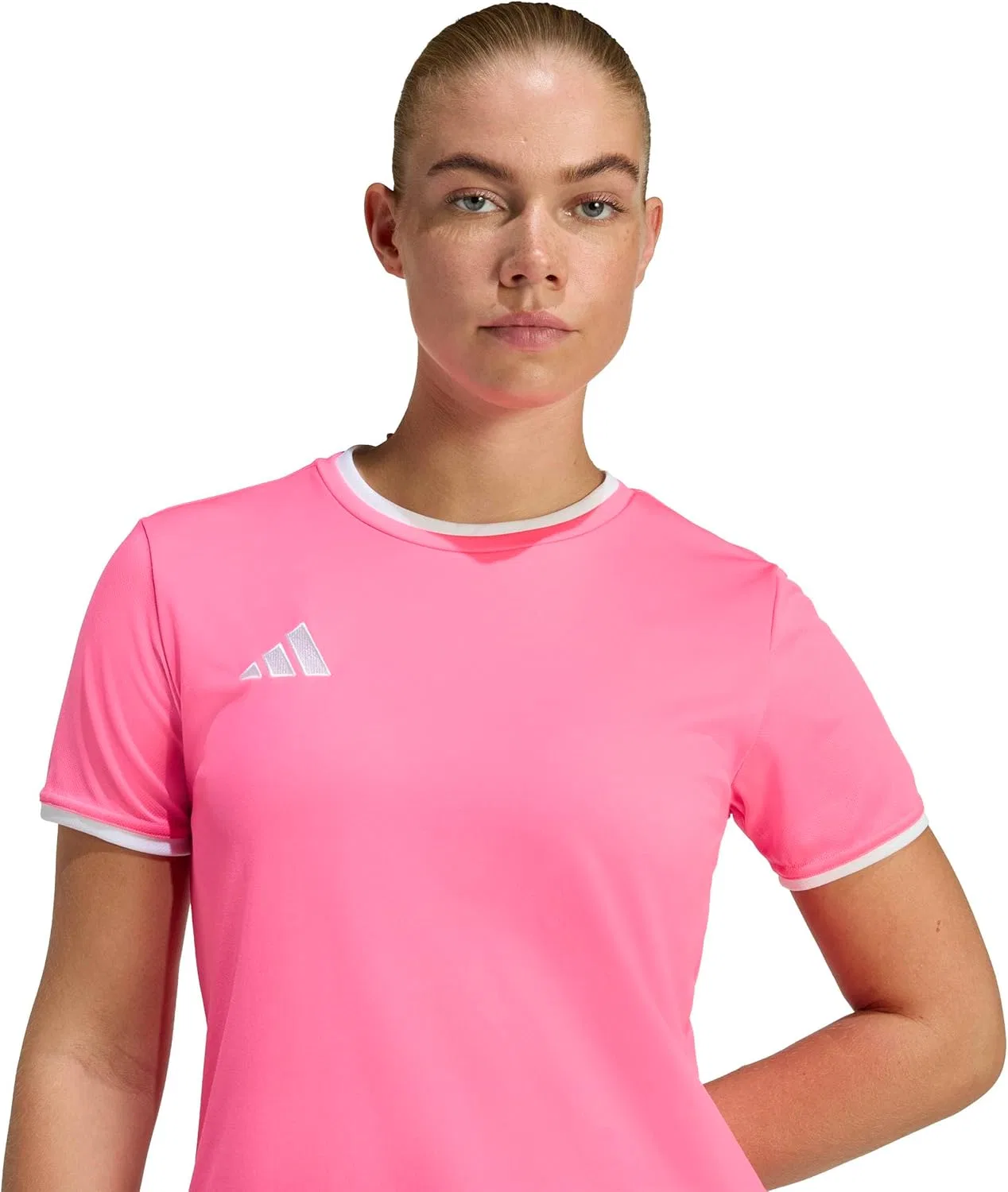 Футболка женская adidas Solar Pink/White — фото 4