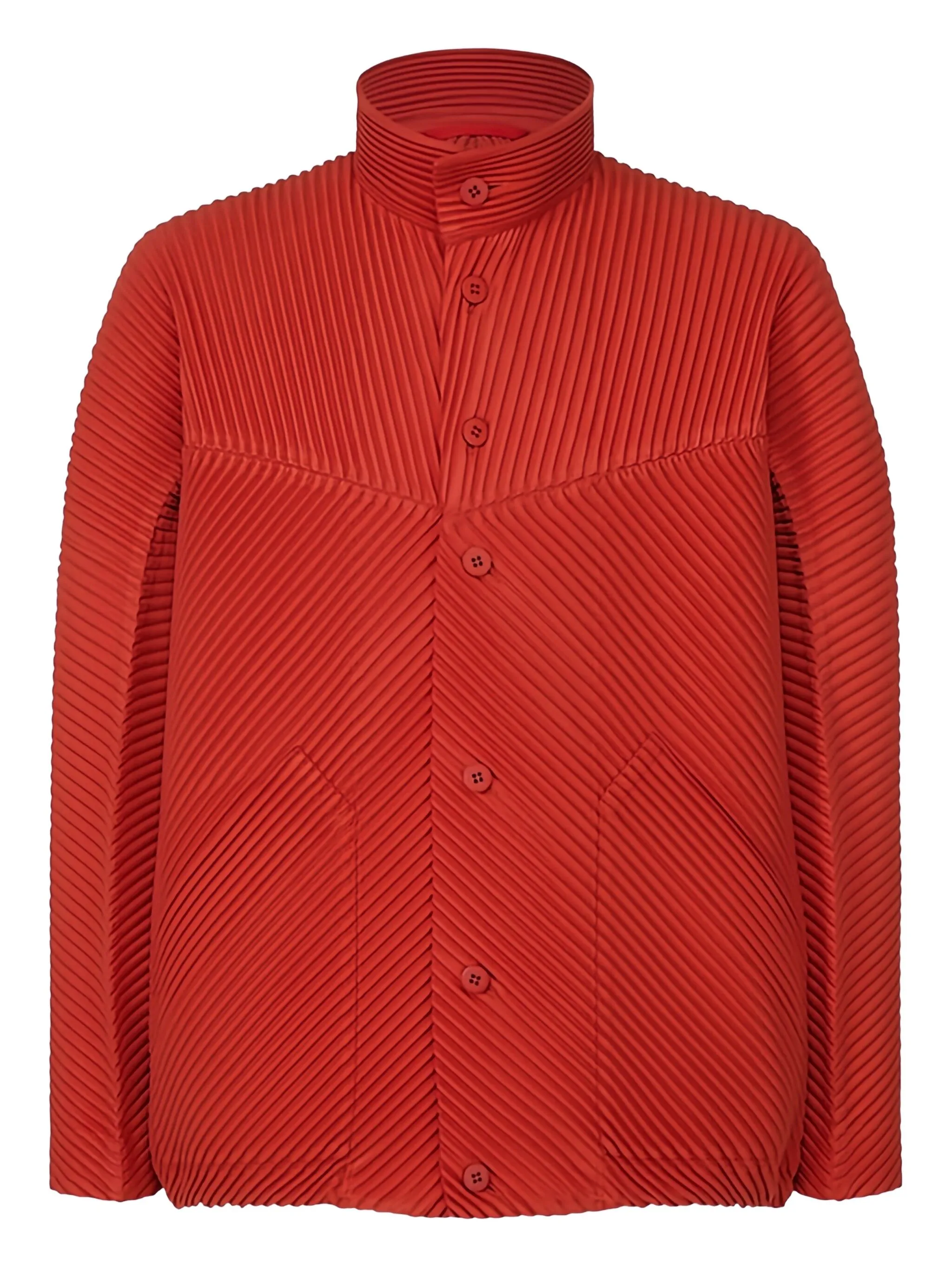 

Жакет из плиссе на пуговицах Issey Miyake, красный
