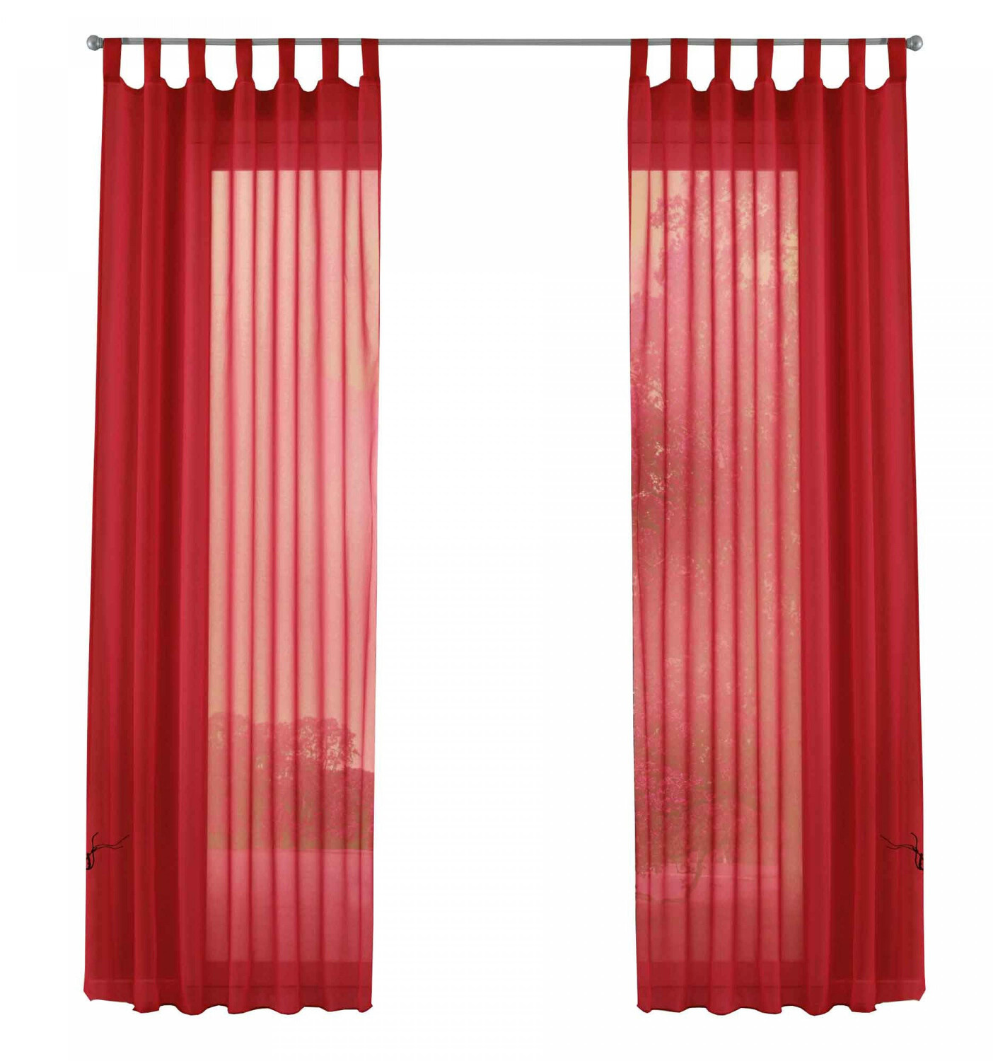 

Штора-петля набор вуалей Gardinenbox, красный