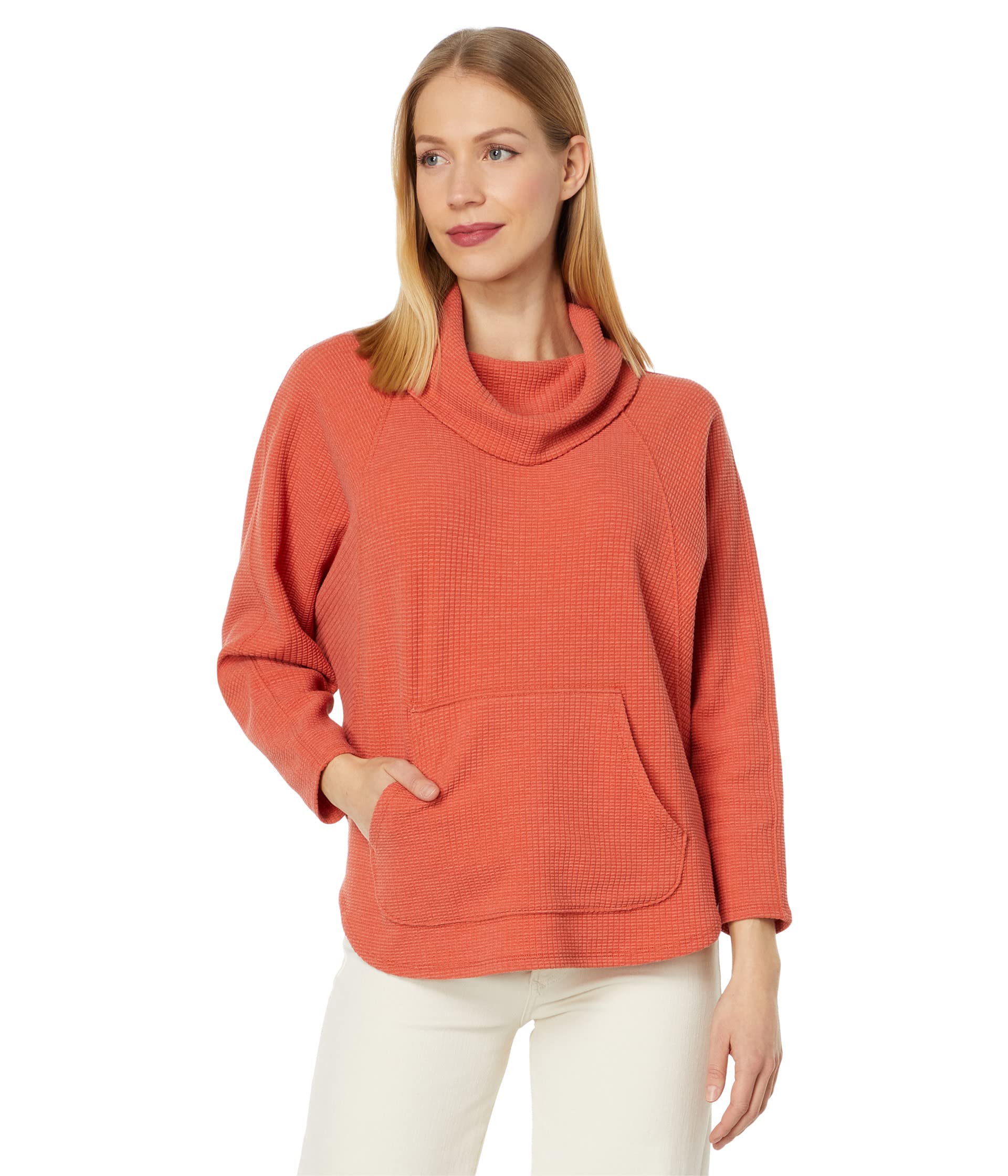 

Толстовка Lilla P Textured Waffle Oversized Easy Turtleneck, Sedona