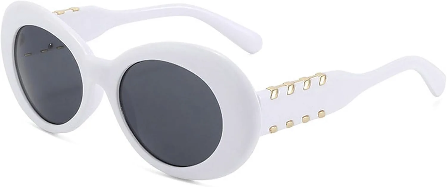 

Ретро-стиль: овальные солнцезащитные очки для женщин в стиле 90-х, большие круглые солнцезащитные очки для женщин и мужчин, массивные, стильные mincl, C4