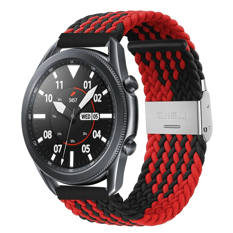 

Biaodaige Часы Strap Huawei Compatibility Nylon Material, Z Black Red