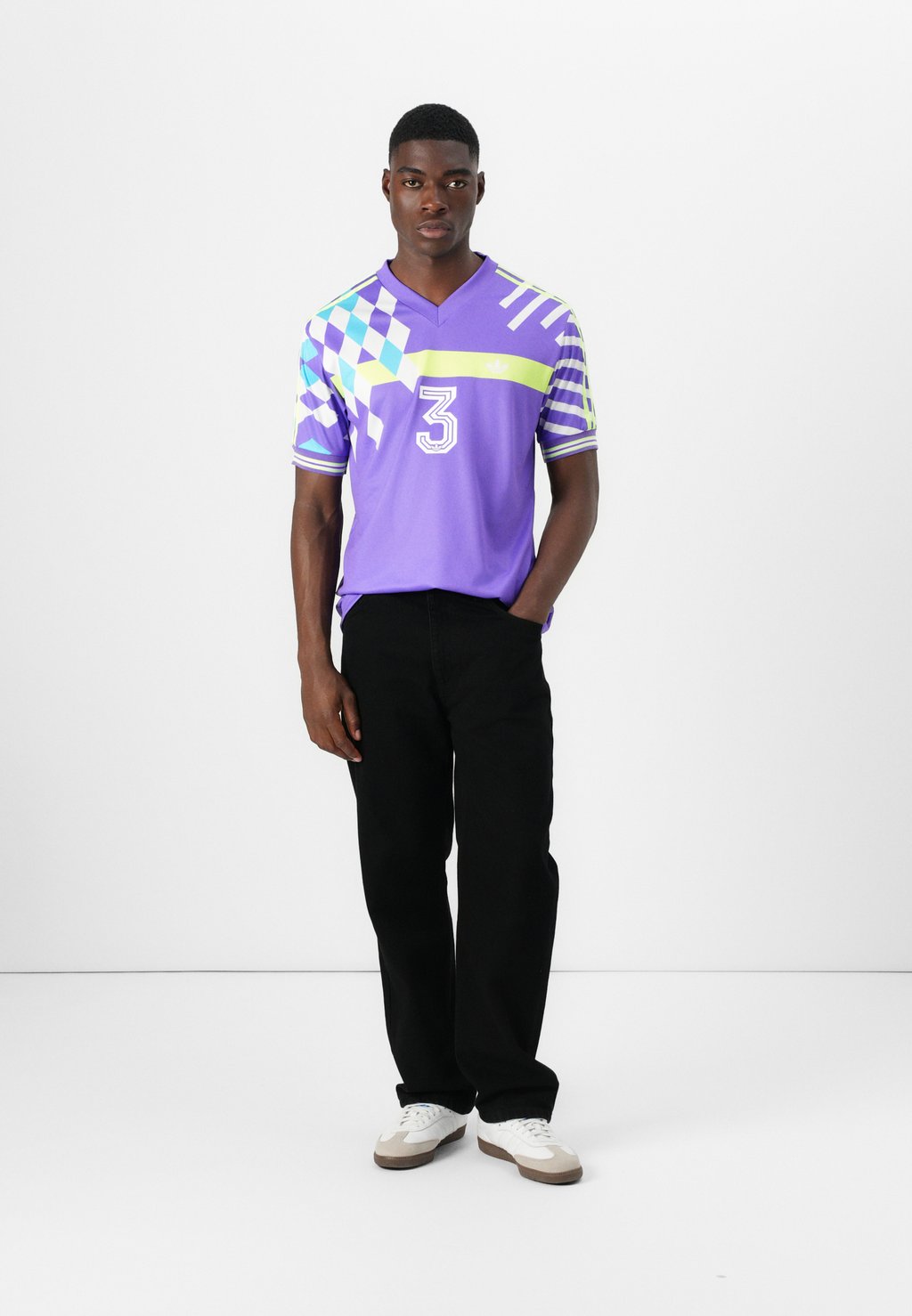 Футболка с принтом WAVE UNISEX Adidas Originals, фиолетовый — фото 3