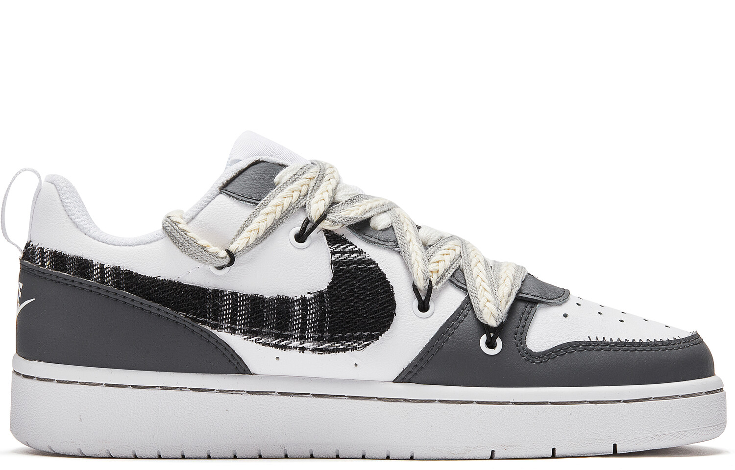 

Кроссовки Nike Court Borough Skateboard Shoes Women's Low-Top Black White, черный/белый