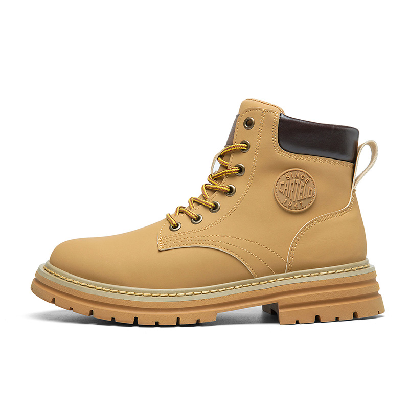

CARTELO Винтажные американские желтые ботинки Martin Boot Унисекс Желтый, цвет Yellow-Men's