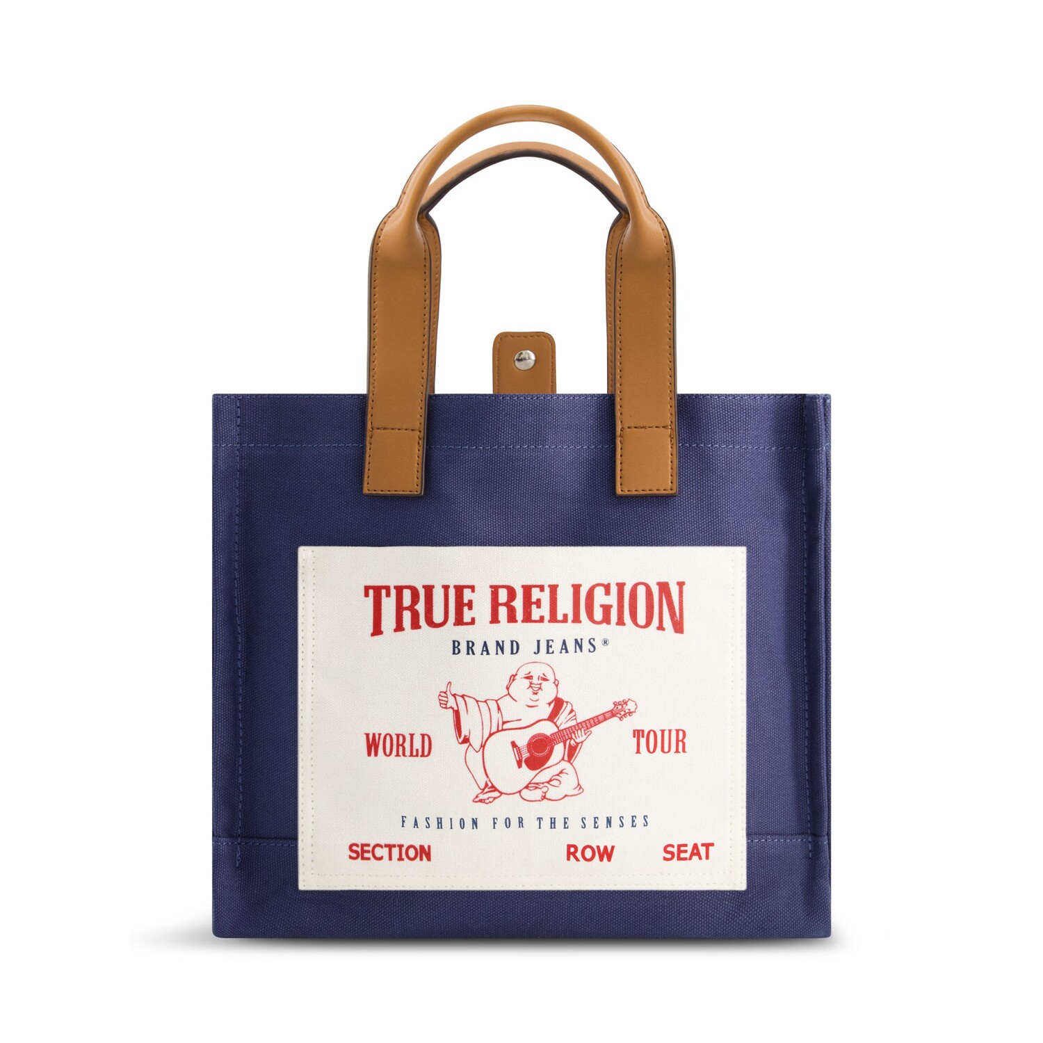 

Сумка-тоут среднего размера с карманом True Religion, темно-синий