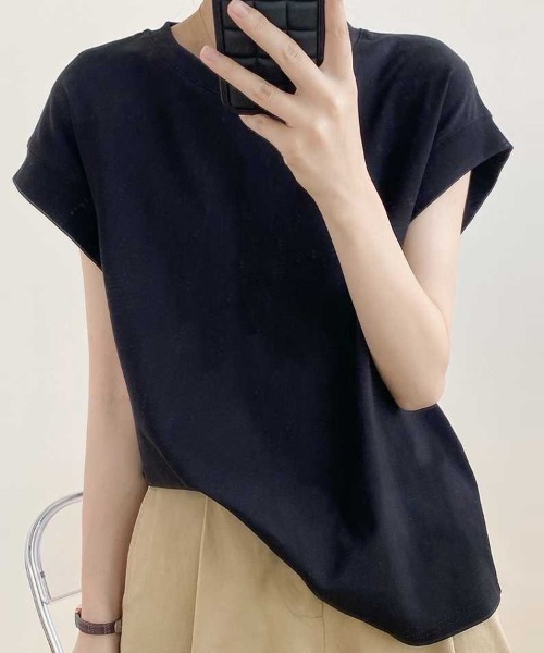 

Футболка оверсайз с французским рукавом Beststore, черный