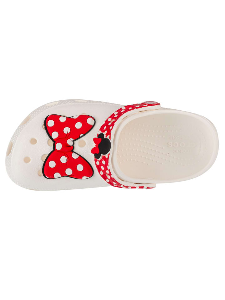 Классические сабо Crocs Disney с Минни Маус, белые — фото 3