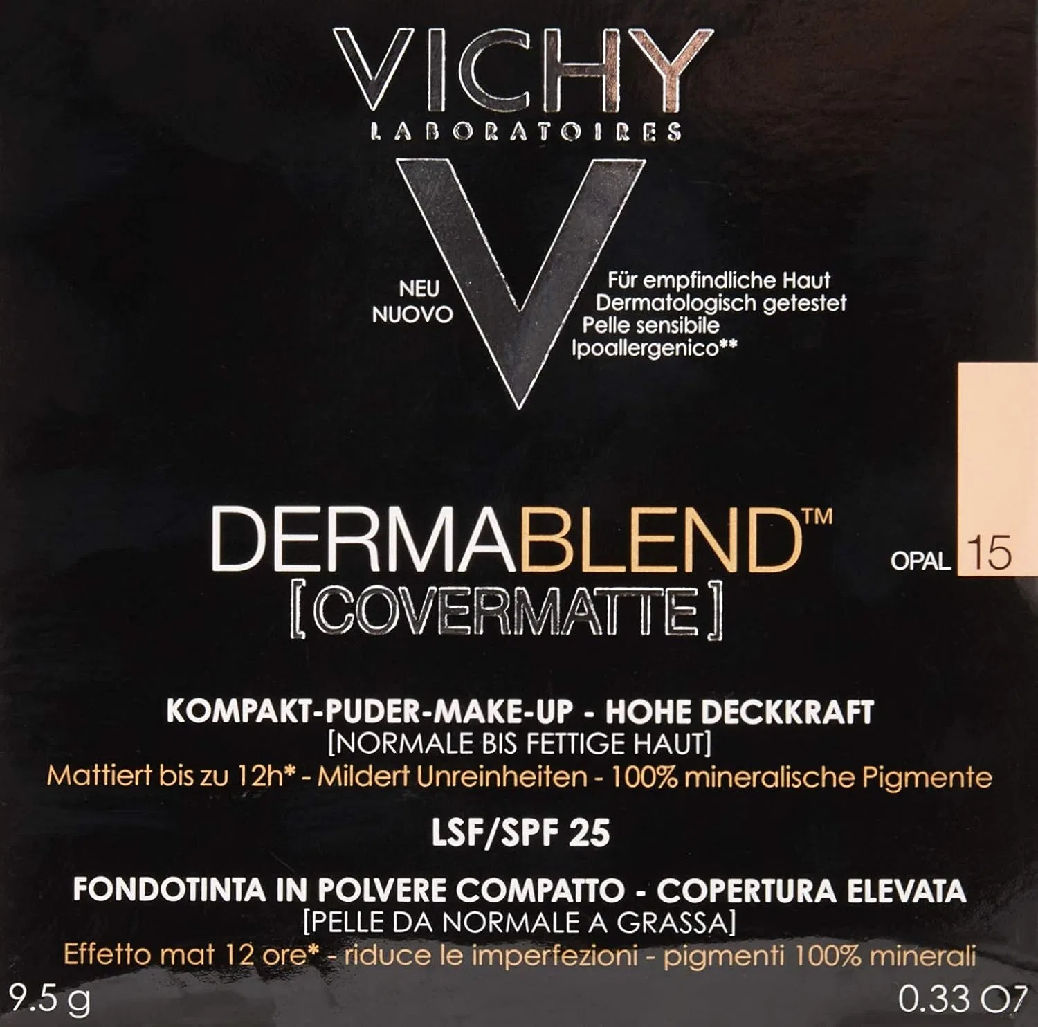 Компактная пудра-основа «Dermablend Covermatte» SPF25, оттенок 15: Opal от Vichy Vichy — фото 3
