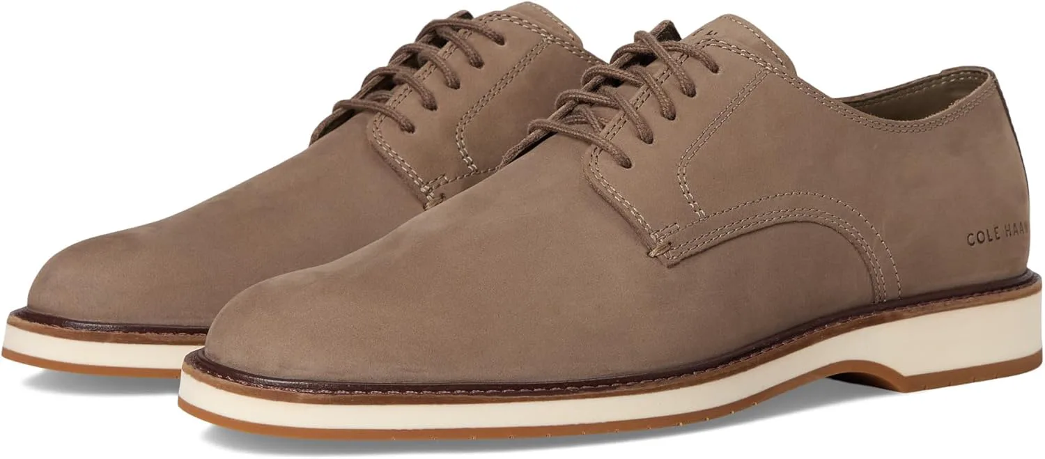 Мужские оксфорды Cole Haan Morse Grand с простым носком, серебряный