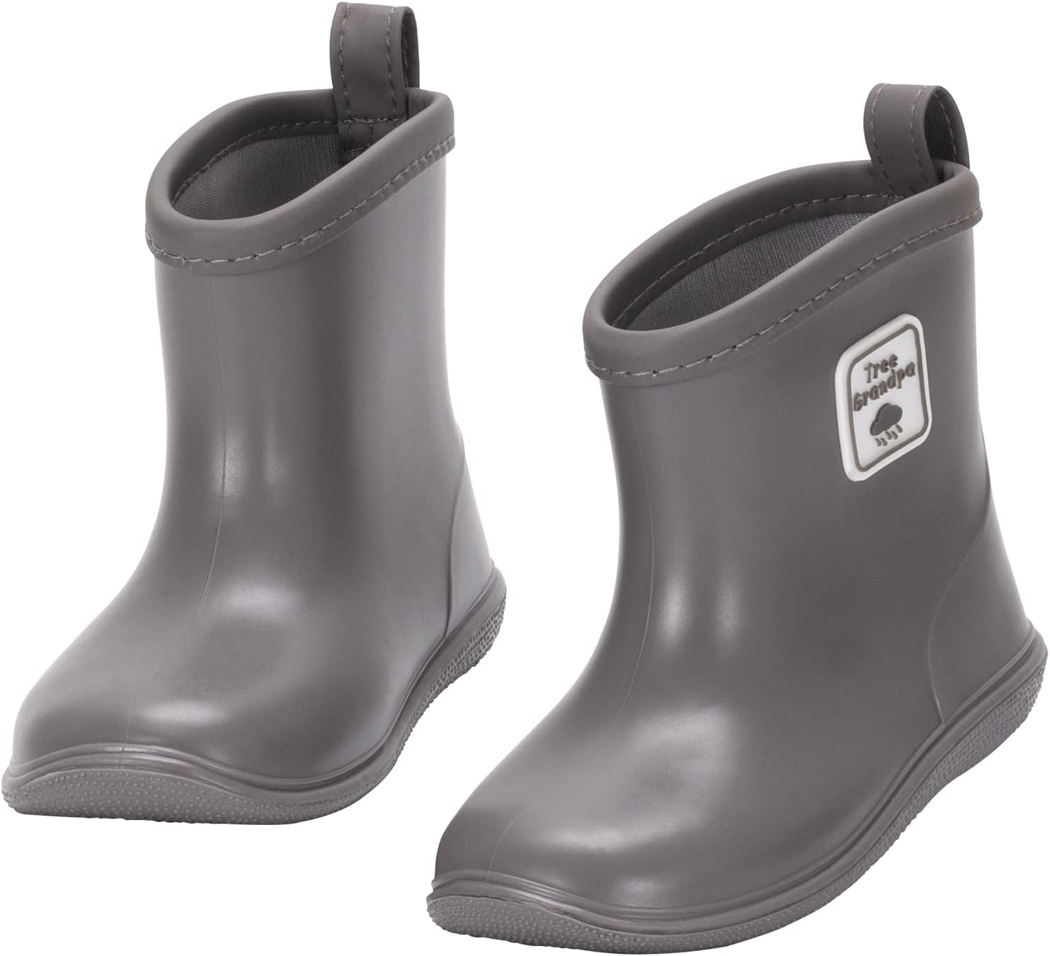 

Детские резиновые сапожки для малышей для мальчиков и девочек, легкие, водонепроницаемые, удобные для надевания NQTOER, Dark Gray