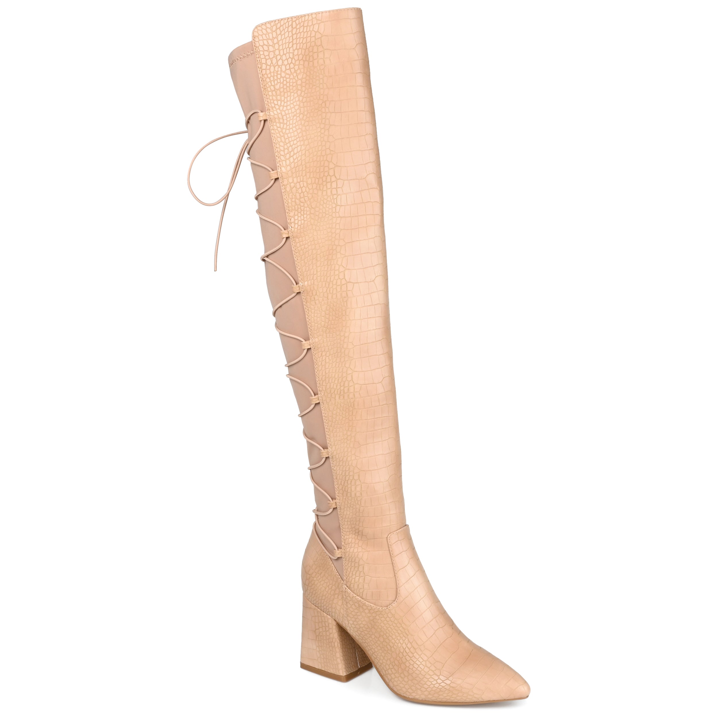 Женские сапоги Journee Collection Tru Comfort Foam Valorie с широким голенищем, бежевый
