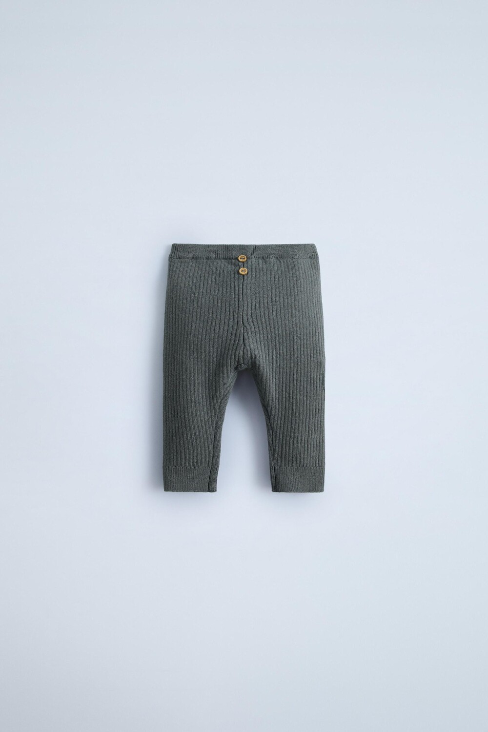 

Леггинсы в рубчик с пуговицами ZARA, синий/стальной