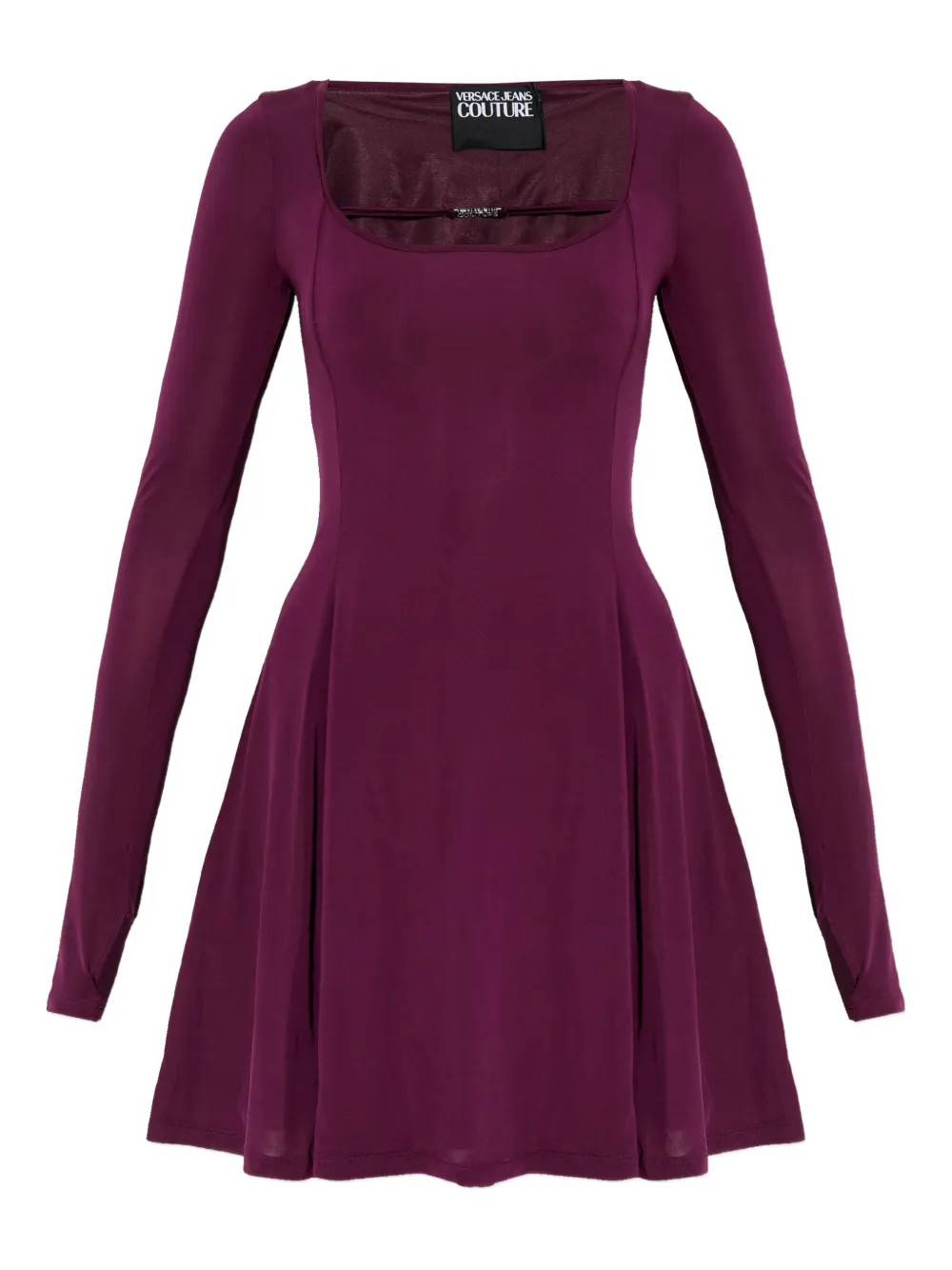 

Мини-платье с вырезами и длинными рукавами Versace Jeans Couture, красный
