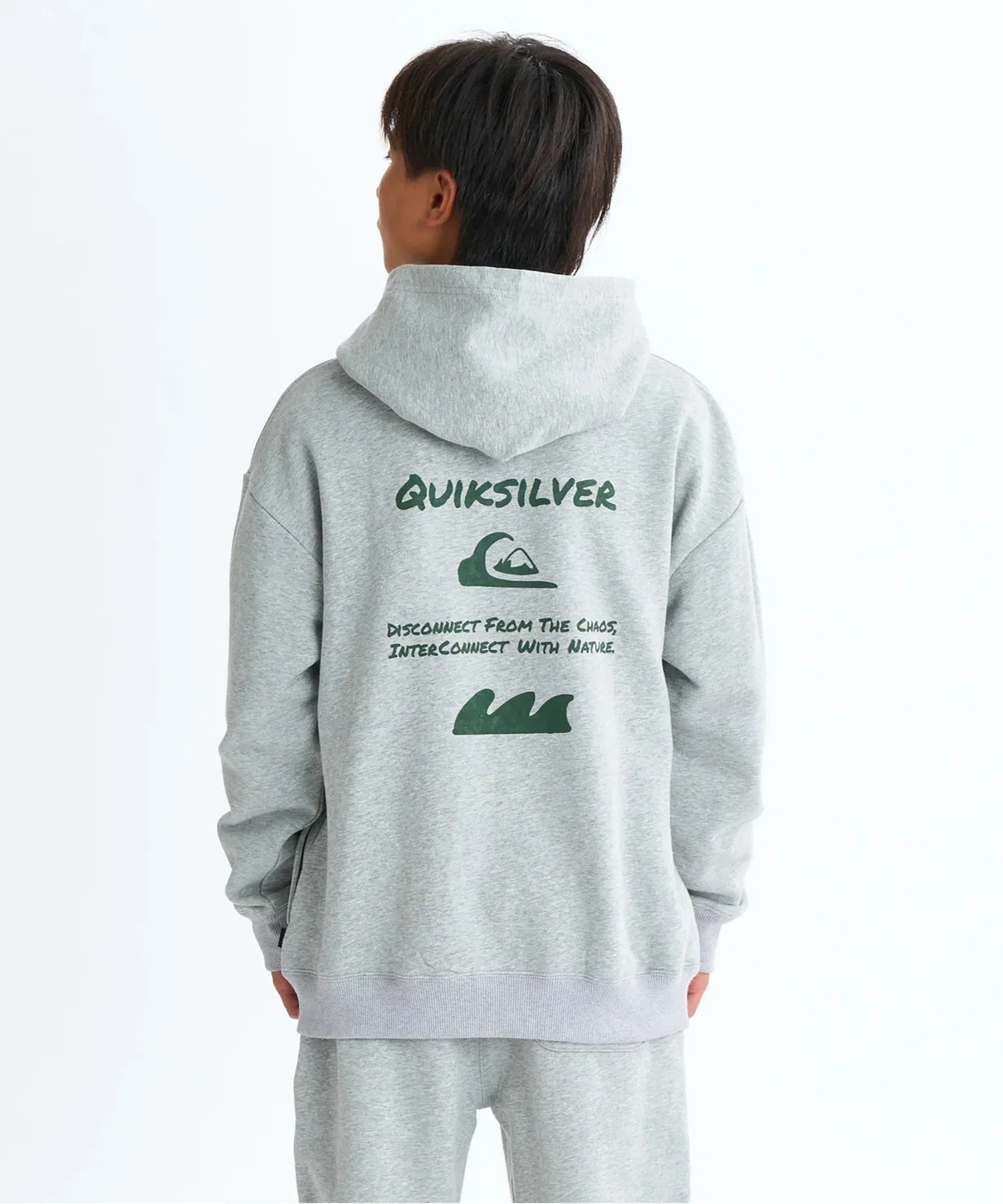 Худи Quiksilver HAND DRAWN ZIP PK YOUTH серое