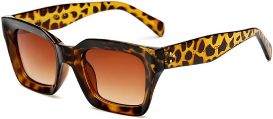 

Винтажные солнцезащитные очки для женщин и мужчин в стиле панк, большие солнцезащитные очки, женские солнцезащитные очки с защитой от УФ-излучения UV400 MTZJH, C2 Leopard-brown