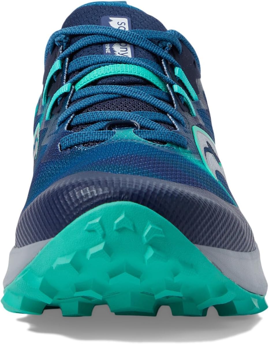 Мужские кроссовки для трейлового бега Saucony Peregrine 14, синий/мятный/темно-синий — фото 3