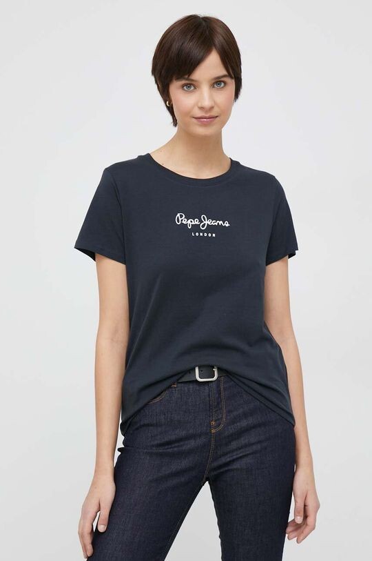 

Хлопковая футболка Wendy Pepe Jeans, черный