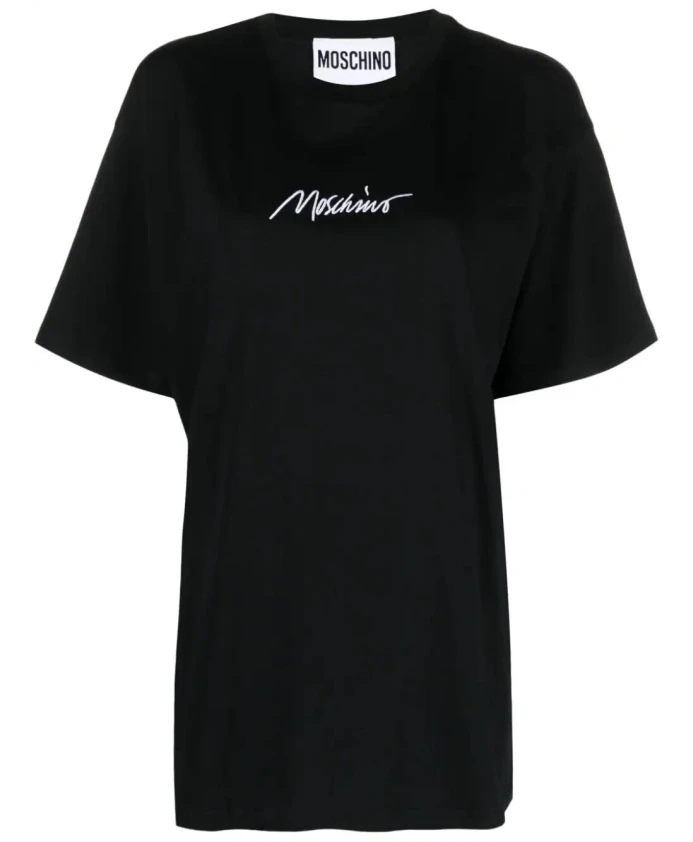

Повседневная хлопковая футболка Moschino, черный