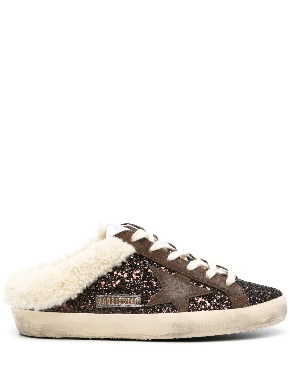 Мюли Super-Star с блестками GOLDEN GOOSE, коричневый