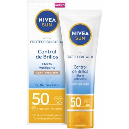 

Sun Control Shine Средняя матирующая маска для лица SPF50 40 мл Nivea