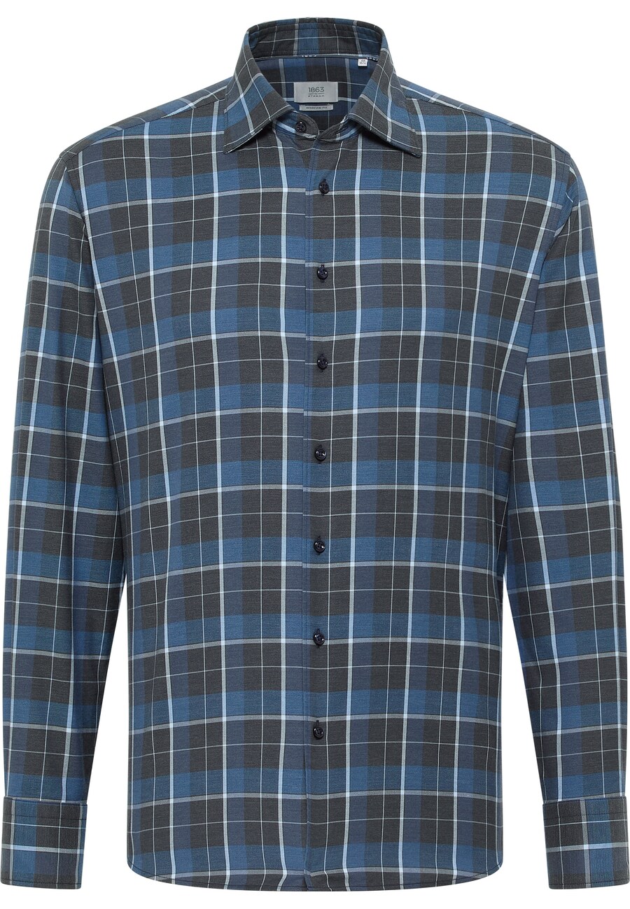 

Рубашка на пуговицах классического кроя ETERNA MODERN FIT, темно-синий