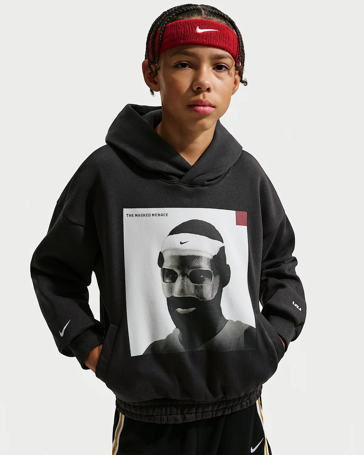 Детская толстовка LeBron "Masked Menace", Off Noir/White