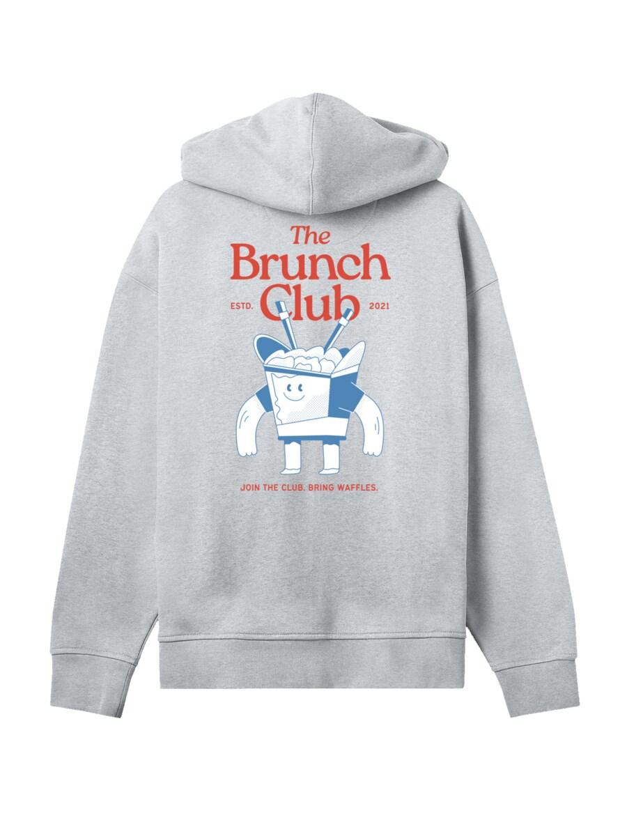 

Толстовка с капюшоном на молнии F4NT4STIC The Brunch Club, серый