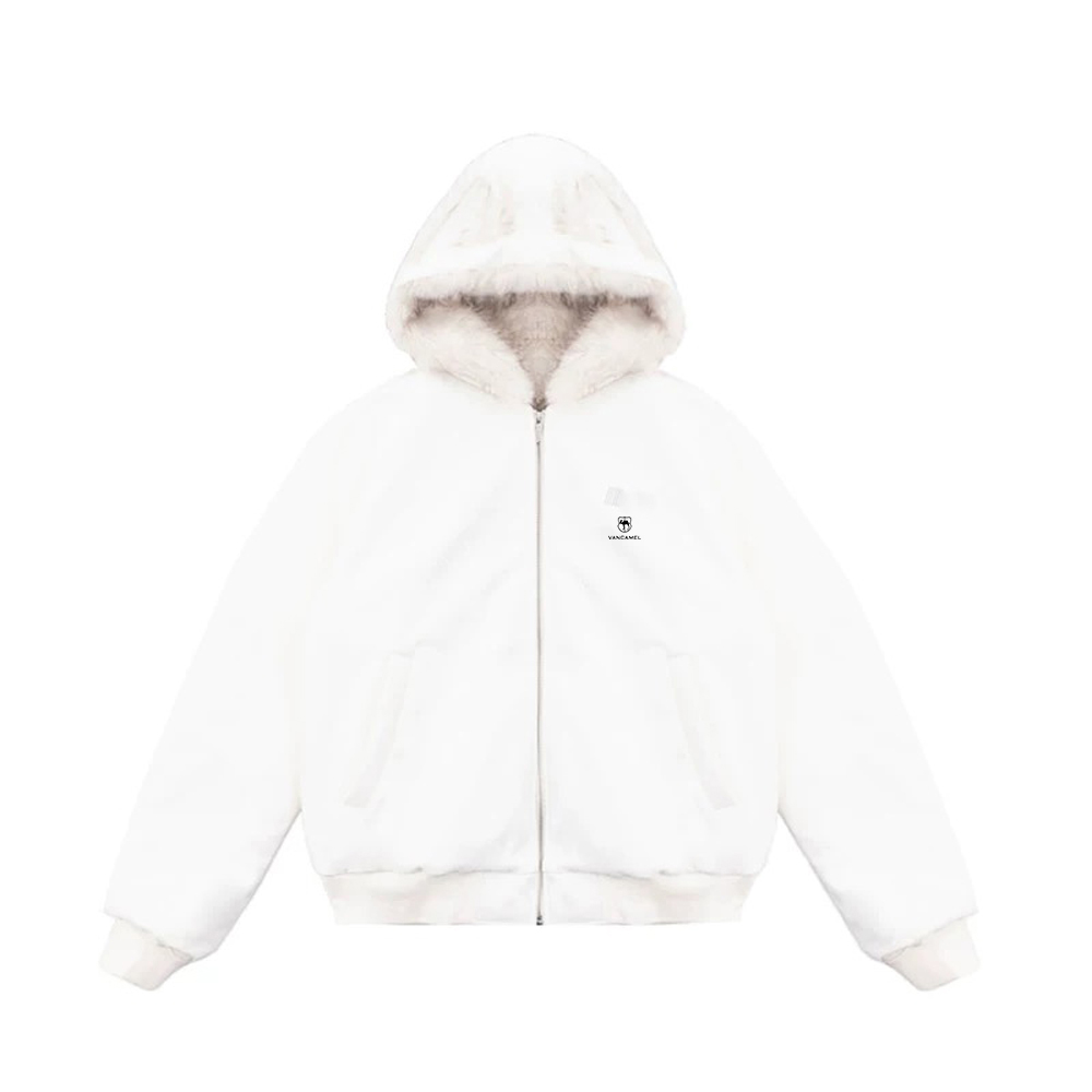 

Пуховик Unisex Hooded Thickened Cargo VanCamel, белый