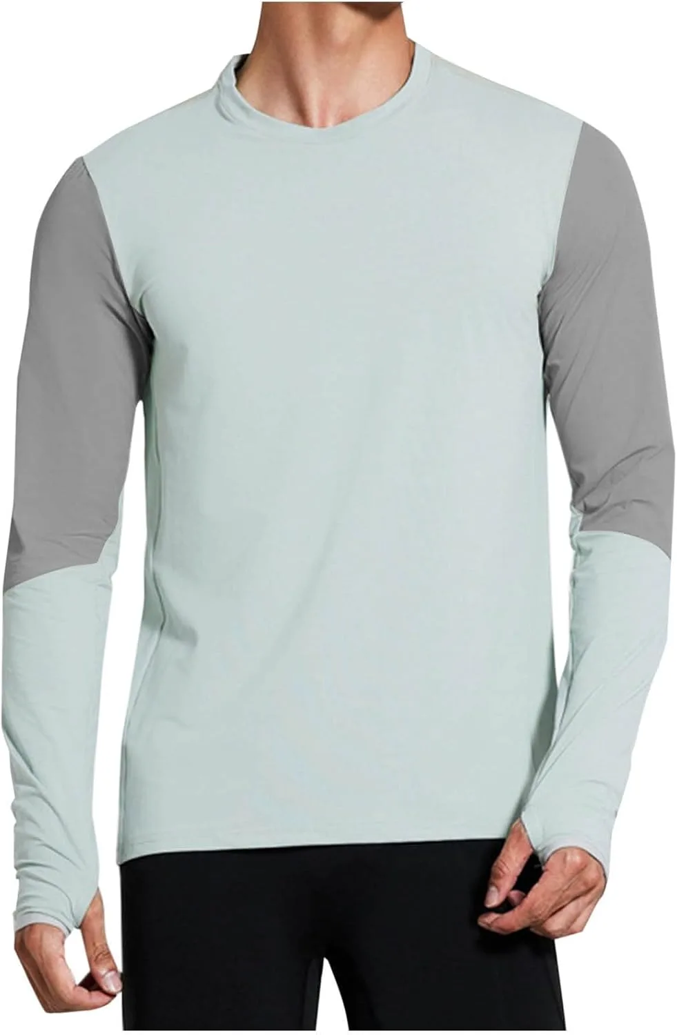 

Мужская футболка с длинным рукавом Casual Stylish Lightweight Regular Fit Color Block